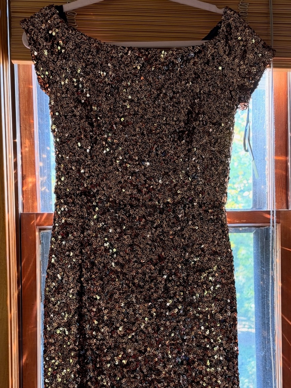 French Connection Midi Golden Sequin Gown